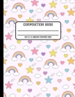 Composition Book Graph Paper 5x5: Cute Pink Rainbow Back to School Quad Writing Notebook for Students and Teachers in 8.5 x 11 Inches Cover Image