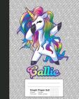 Graph Paper 5x5: CALLIE Unicorn Rainbow Notebook Cover Image