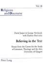 Believing in the Text: Essays from the Centre for the Study of Literature, Theology and the Arts, University of Glasgow (Religions and Discourse #18) Cover Image