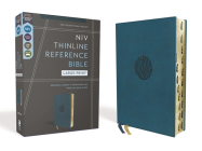 Niv, Thinline Reference Bible (Deep Study at a Portable Size), Large Print, Leathersoft, Teal, Red Letter, Thumb Indexed, Comfort Print By Zondervan Cover Image