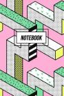 Notebook: Retro 90s Geometric Illusion Notebook - Memphis Design Cover Image
