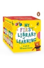 My First Library of Learning: Box set, Complete collection of 10 early learning board books for super kids, 0 to 3 | ABC, Colours, Opposites, Numbers, Animals (homeschooling/preschool/baby, toddler) Cover Image
