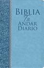 Biblia Tu Andar Diario Piel ESP. Color Azul Marino: Your Daily Walk Bible Bonded Leather Navy Blue Cover Image