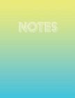 Notes: Yellow Blue Gradient - Single Subject Notebook (College Ruled) By Squidmore &. Company Stationery Cover Image