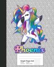 Graph Paper 5x5: PHOENIX Unicorn Rainbow Notebook By Weezag Cover Image
