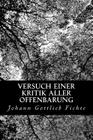 Versuch einer Kritik aller Offenbarung By Johann Gottlieb Fichte Cover Image