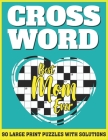 Crossword: Leisure Enjoying 90 Large Print Crossword Puzzles With Solutions For Mums As A Best Gift Cover Image