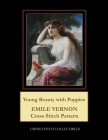 Young Beauty with Poppies: Emile Vernon Cross Stitch Pattern Cover Image