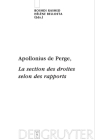 Apollonius de Perge, La section des droites selon des rapports (Scientia Graeco-Arabica #2) By Roshdi Rashed (Editor), Hélène Bellosta (Editor) Cover Image