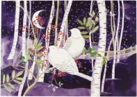 Doves in White Birches Deluxe Boxed Holiday Cards By Inc Peter Pauper Press (Created by) Cover Image