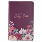 KJV Holy Bible, Giant Print Standard Size Faux Leather Red Letter Edition - Thumb Index & Ribbon Marker, King James Version, Printed Purple Floral By Christian Art Gifts (Created by) Cover Image