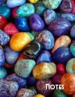 Notes: Large Wide Ruled One Subject Notebook With Colorful Pebbles On The Cover Cover Image
