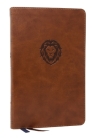 Nkjv, Thinline Bible Youth Edition, Leathersoft, Brown, Red Letter Edition, Comfort Print Cover Image