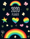Regenbogen Planer 2020: Tagesplaner 2020 Januar - December (12 Monate) - Ideal für die Schule, Studium und das Büro - Agenda Organizer mit Rau Cover Image