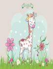 Notebook: Cute giraffe on grey cover and Dot Graph Line Sketch pages, Extra large (8.5 x 11) inches, 110 pages, White paper, Ske By A. Madoo Cover Image