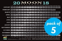 2018 Moon Calendar Card (5-pack): Lunar Phases, Eclipses, and More! By Kim Long Cover Image