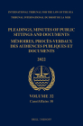 Pleadings, Minutes of Public Sittings and Documents/Mémoires, Proces-Verbaux Des Audiences Publiques Et Documents (2022) By Itlos (Editor) Cover Image