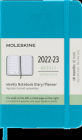 Moleskine 2023 Weekly Notebook Planner, 18M, Pocket, Manganese Blue, Hard Cover (3.5 x 5.5) By Moleskine Cover Image