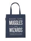 Books Turn Muggles into Wizards Tote Bag By Out of Print Cover Image