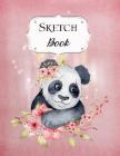 Sketch Book: Panda - Sketchbook - Scetchpad for Drawing or Doodling - Notebook Pad for Creative Artists - Pink Floral Flower By Avenue J. Artist Series Cover Image