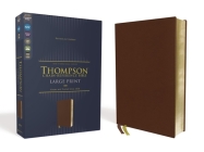 Niv, Thompson Chain-Reference Bible, Large Print, Genuine Leather, Cowhide, Brown, Red Letter, Art Gilded Edges, Comfort Print By Frank Charles Thompson (Editor), Zondervan Cover Image