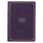 KJV Holy Bible, Giant Print Full-Size Faux Leather Red Letter Edition - Thumb Index & Ribbon Marker, King James Version, Purple Floral By Christian Art Gifts (Created by) Cover Image