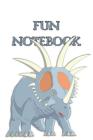 Fun Notebook: Boys Books - Mini Composition Notebook - Ages 6 -12 - Blue Triceratops Book By Simple Planners and Journals Cover Image