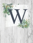 W: Monogram Initial Notebook Letter W - 8.5