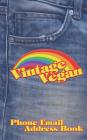 Vintage Vegan Phone Email Address Book Cover Image