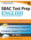 SBAC Test Prep: Grade 6 English Language Arts Literacy (ELA) Common Core Practice Book and Full-length Online Assessments: Smarter Bal By Lumos Learning Cover Image