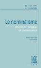 Le Nominalisme: Ontologie, Langage Et Connaissance Cover Image