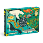 Land & Sea Predators 100 Piece Double-Sided Puzzle By Illustrated By Owen Davey Mudpuppy (Created by) Cover Image
