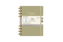 Moleskine 2023 Spiral Planner, 12M, Extra Large, Crush Olive, Hard Cover (7.5 x 10) By Moleskine Cover Image