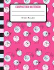 Composition Notebook Wide Ruled: Cute Pink Kitty Back to School Composition Book for Students By Curlyx Publishing Cover Image