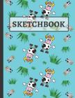 Sketchbook: Cute Cow & Grass Kids Sketchbook to Practice Sketching, Drawing, Writing and Creative Doodling By Creative Sketch Co Cover Image