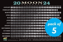 2024 Moon Calendar Card (5 pack): Lunar Phases, Eclipses, and More! By Kim Long Cover Image