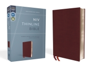 NIV, Thinline Bible, Bonded Leather, Burgundy, Red Letter Edition Cover Image