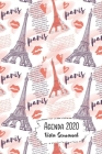 Agenda 2020 Vista Semanal: 12 Meses Programación Semanal Calendario en Español Diseño Torre Eiffel París Cover Image