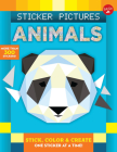 Sticker Pictures: Animals: Stick, color & create one sticker at a time! (Sticker & Color-by-Number) Cover Image