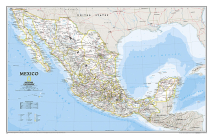 National Geographic Mexico Wall Map - Classic (34.5 X 22.5 In) (National Geographic Reference Map) By National Geographic Maps Cover Image
