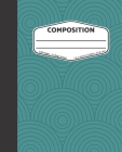 Composition: Teal Swirl Pattern - College Ruled Composition Notebook Cover Image