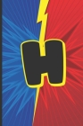 H: Superhero Monogram Initial Notebook for boys Letter H - 6