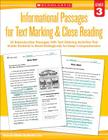 Informational Passages for Text Marking & Close Reading: Grade 3: 20 Reproducible Passages With Text-Marking Activities That Guide Students to Read Strategically for Deep Comprehension By Martin Lee, Marcia Miller Cover Image