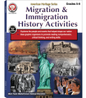 Migration & Immigration History Activities Workbook, Grades 5 - 8: American Heritage Series By Schyrlet Cameron Cover Image