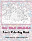 200 Wild Animals - Adult Coloring Book - Buffalo, Guinea pig, Rhino, Panther, other By Alyson Bray Cover Image