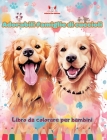 Adorabili famiglie di cuccioli - Libro da colorare per bambini - Scene creative di affettuose famiglie di cani: Disegni affascinanti che stimolano la Cover Image