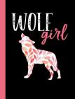 Wolf Girl: College Ruled Composition Notebook Cover Image