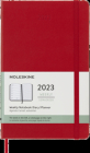 Moleskine 2023 Weekly Notebook Planner, 12M, Large, Scarlet Red, Hard Cover (5 x 8.25) Cover Image