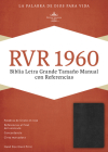 RVR 1960 Biblia Letra Grande Tamaño Manual, negro imitación piel con índice Cover Image