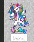 Calligraphy Paper: HADLEY Unicorn Rainbow Notebook By Weezag Cover Image